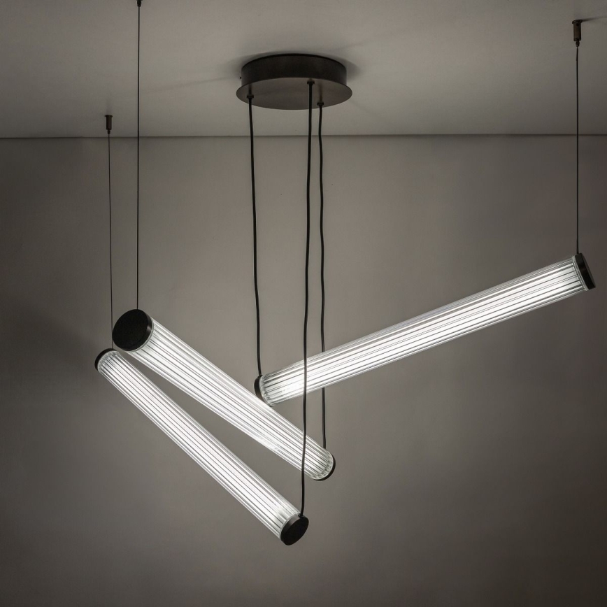 Zuma Line – Suspension LED dimmable sur câble, 64 W (230 V), 2700–6500 K, noire, avec télécommande
