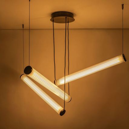 Zuma Line – Suspension LED dimmable sur câble, 64 W (230 V), 2700–6500 K, noire, avec télécommande