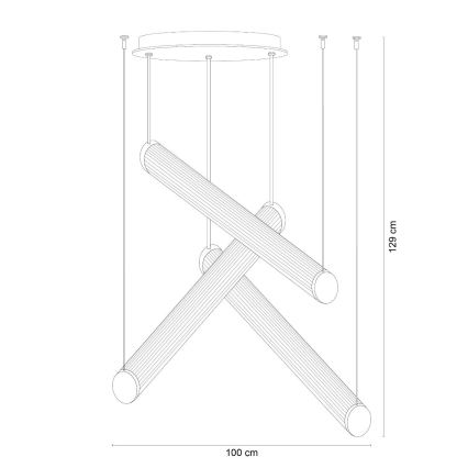 Zuma Line – Suspension LED dimmable sur câble, 64 W (230 V), 2700–6500 K, noire, avec télécommande