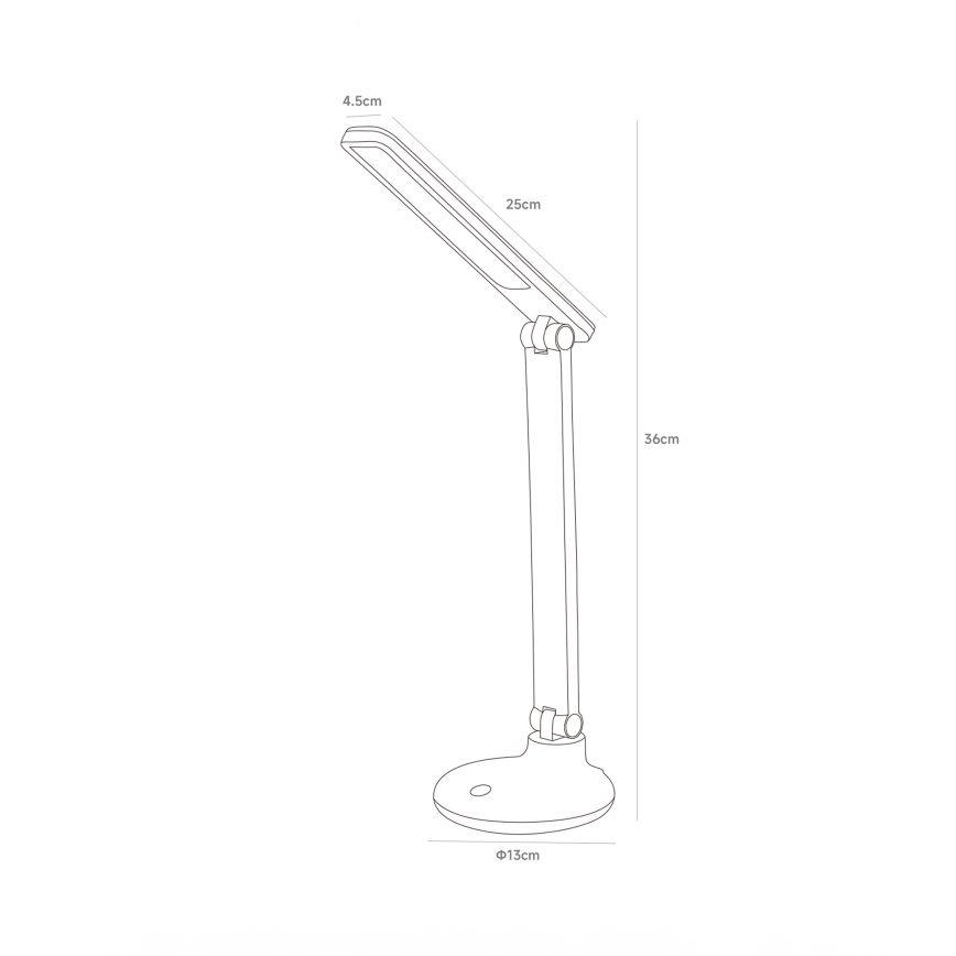 Zuma Line - Lampe de table rechargeable LED/6W/1200 mAh 3000/4500/6000K CRI 90 noir