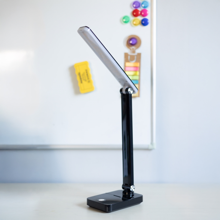 Zuma Line - Lampe de table rechargeable LED/8W/1200 mAh 3000/4500/6000K CRI 90 noir