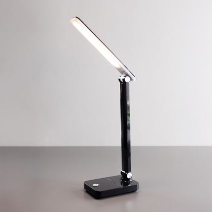 Zuma Line - Lampe de table rechargeable LED/8W/1200 mAh 3000/4500/6000K CRI 90 noir