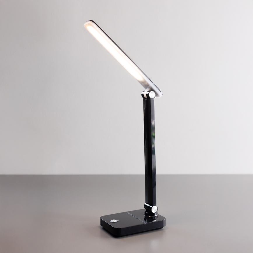 Zuma Line - Lampe de table rechargeable LED/8W/1200 mAh 3000/4500/6000K CRI 90 noir