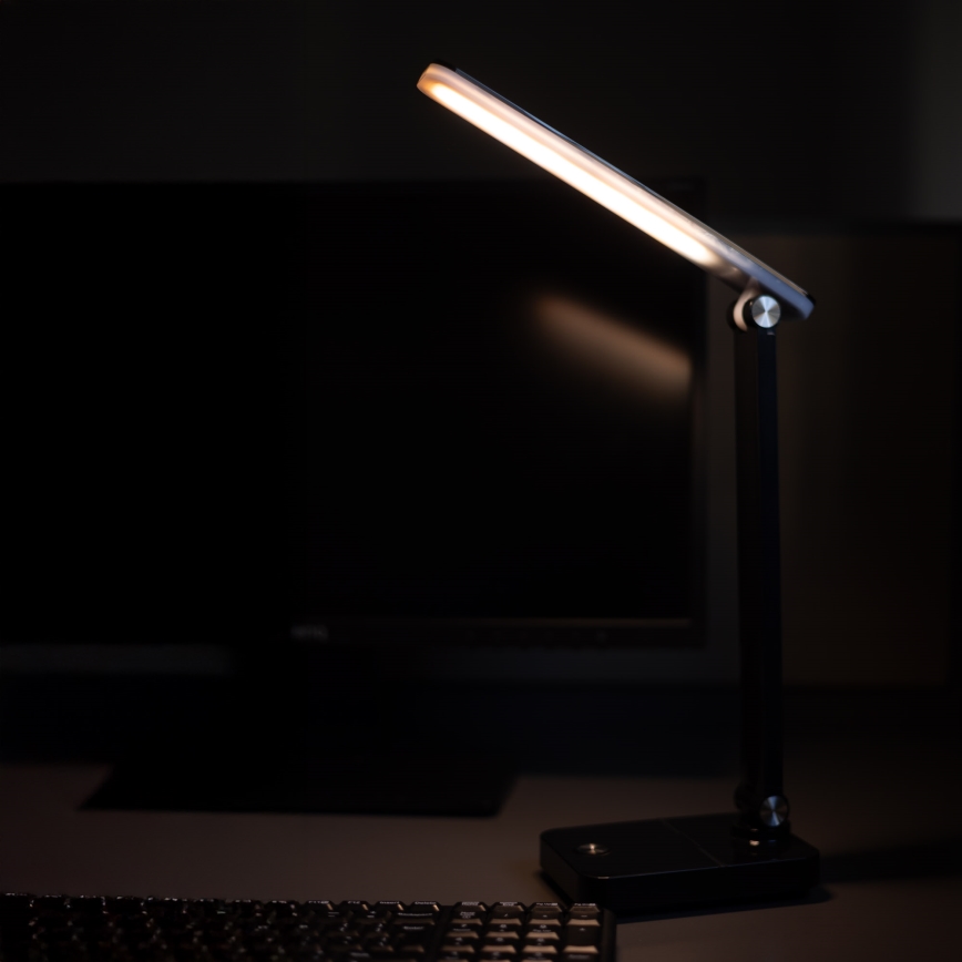 Zuma Line - Lampe de table rechargeable LED/8W/1200 mAh 3000/4500/6000K CRI 90 noir