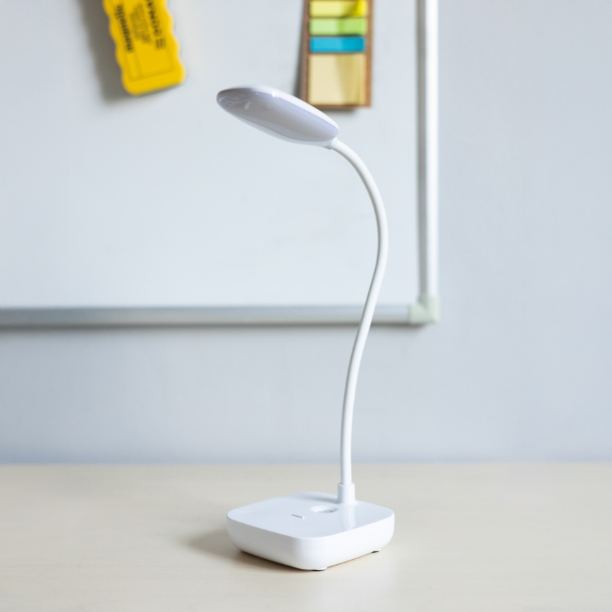 Zuma Line - Lampe de table rechargeable LED/7W/1200 mAh 3000/4500/6000K CRI 90 blanc