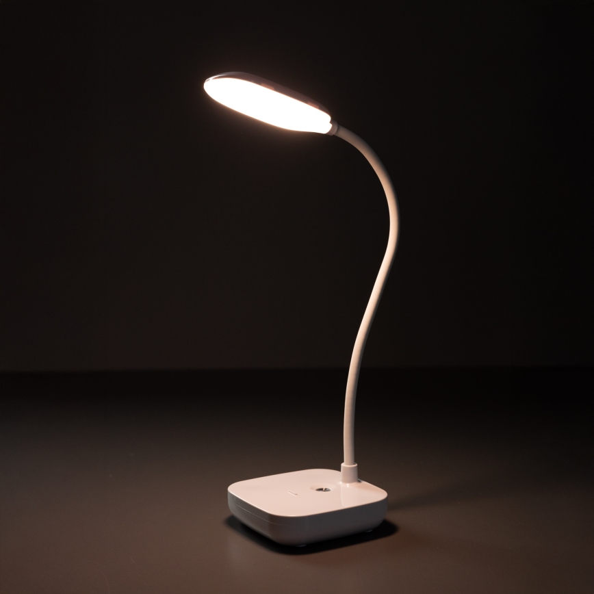 Zuma Line - Lampe de table rechargeable LED/7W/1200 mAh 3000/4500/6000K CRI 90 blanc