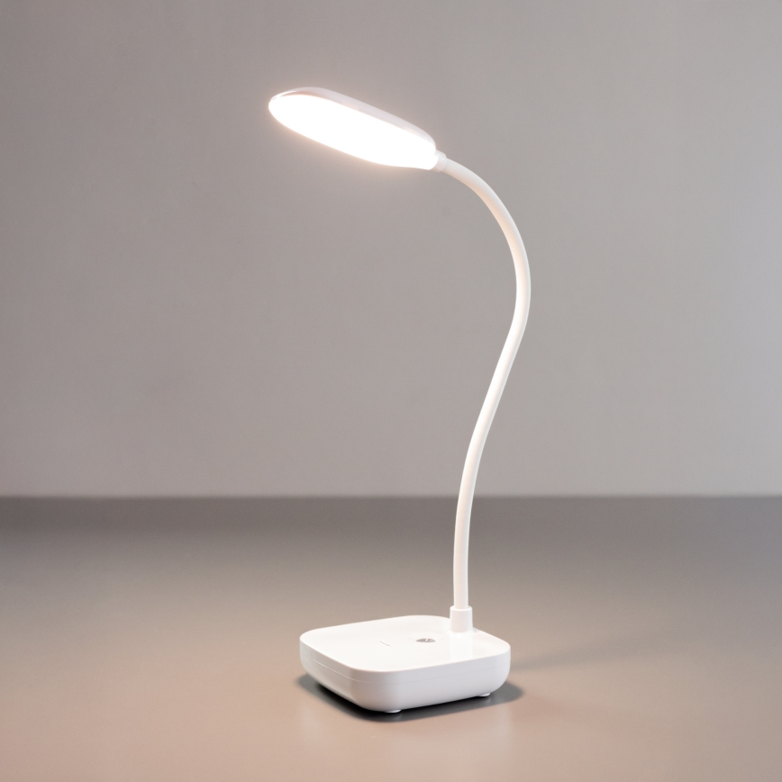 Zuma Line - Lampe de table rechargeable LED/7W/1200 mAh 3000/4500/6000K CRI 90 blanc