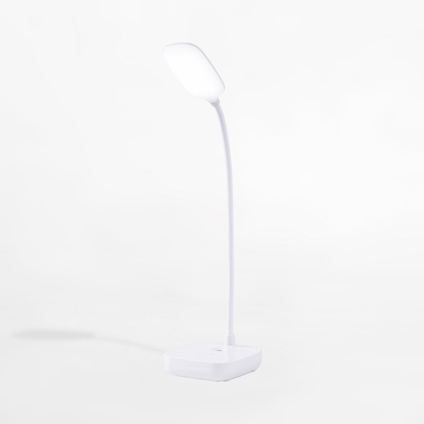 Zuma Line - Lampe de table rechargeable LED/7W/1200 mAh 3000/4500/6000K CRI 90 blanc