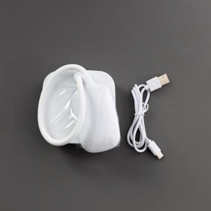 Zuma Line - Lampe de table rechargeable LED/7W/1200 mAh 3000/4500/6000K CRI 90 blanc