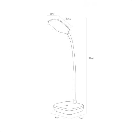 Zuma Line - Lampe de table rechargeable LED/7W/1200 mAh 3000/4500/6000K CRI 90 blanc