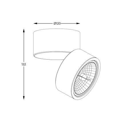 Zuma Line - Spot 1xGU10-ES111/15W/230V noir