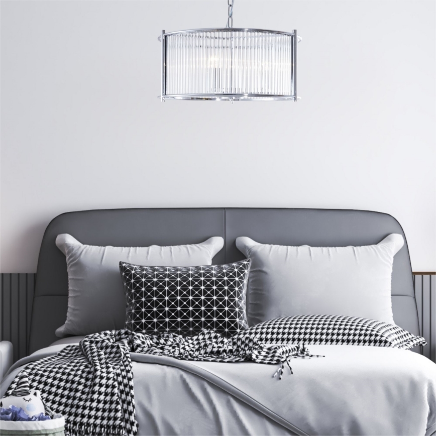 Zuma Line - Suspension chaîne 3xE27/40W/230V chrome brillant