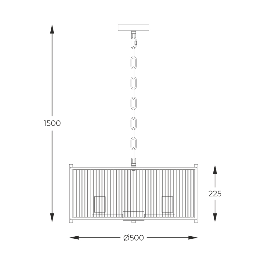 Zuma Line - Suspension chaîne 3xE27/40W/230V chrome brillant