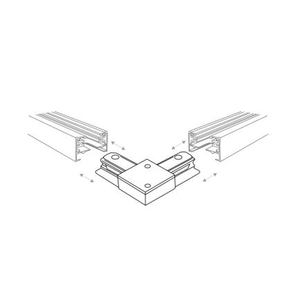 Zuma Line - Spot pour système de rail 6xGU10/10W/230V noir + Accessoires rail