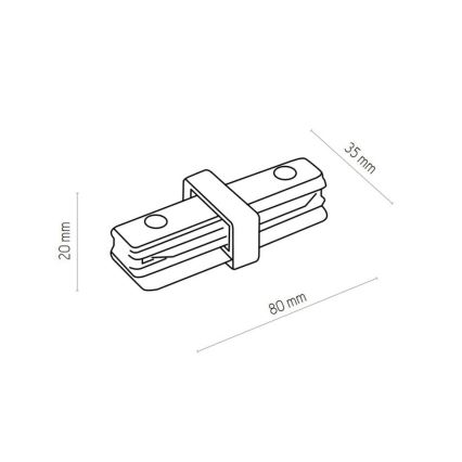 Zuma Line - Spot pour système de rail 8xGU10/10W/230V noir + Accessoires pour rail