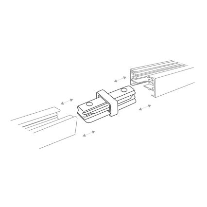 Zuma Line - Spot pour système de rail 8xGU10/10W/230V noir + Accessoires pour rail