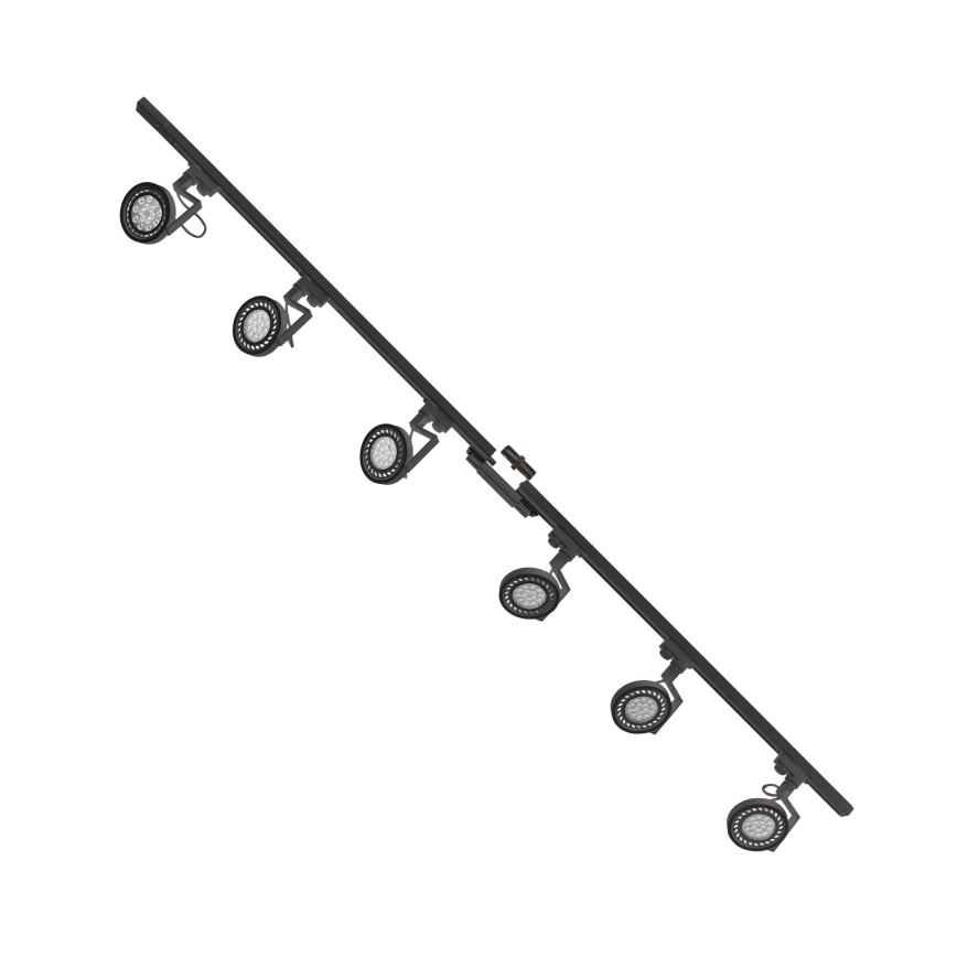 Zuma Line - Spot sur rail 6xGU10/10W/230V noir