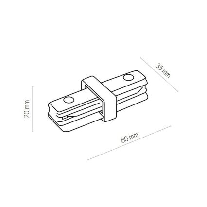 Zuma Line - Spot pour système de rail 6xGU10/10W/230V blanc + Accessoires rail