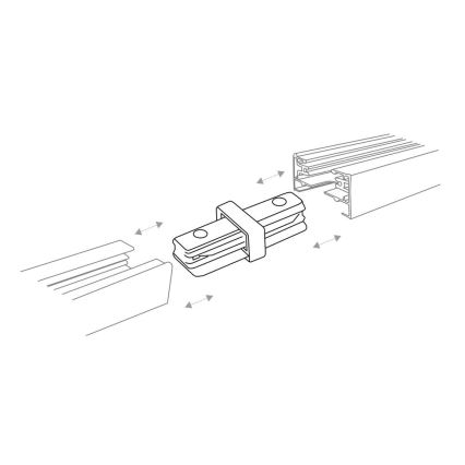 Zuma Line - Spot pour système de rail 8xGU10/10W/230V blanc + Accessoires pour rail