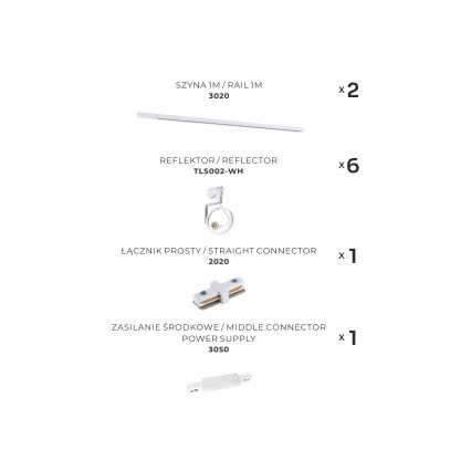 Zuma Line - Spot sur rail 6xGU10/10W/230V blanc