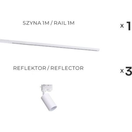 Zuma Line - Spot dans le système de rail 3xGU10/35W/230V blanc