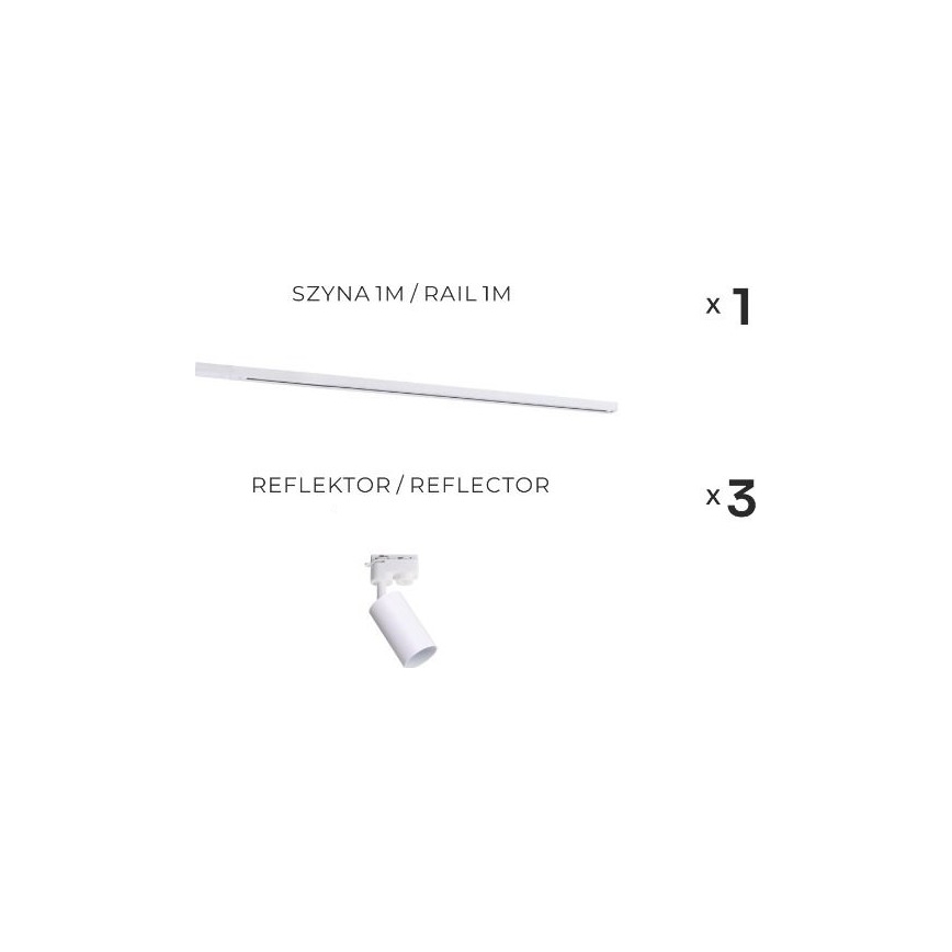 Zuma Line - Spot dans le système de rail 3xGU10/35W/230V blanc