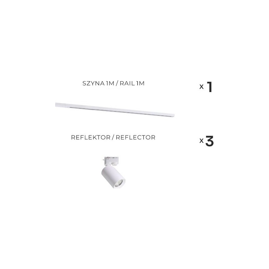 Zuma Line - Spot encastré dans le système 3xGU10/35W/230V blanc