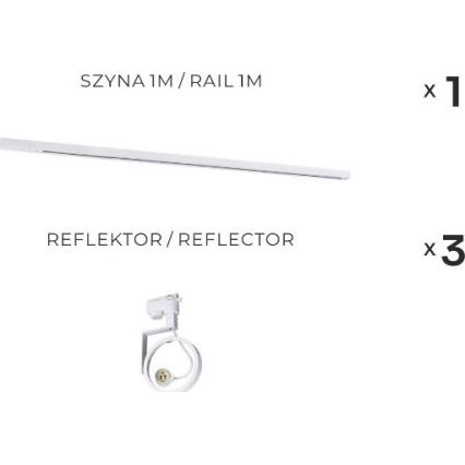 Zuma Line - Spot orientable pour système sur rail 3xGU10/15W/230V blanc