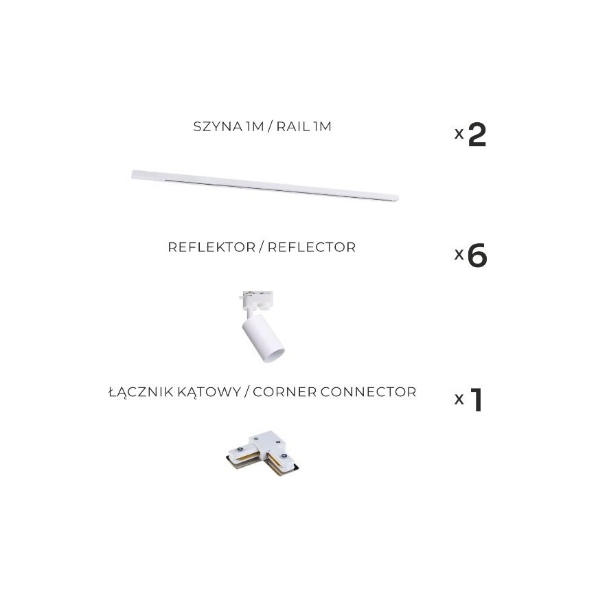 Zuma Line - Spot encastré dans le système 6xGU10/35W/230V blanc