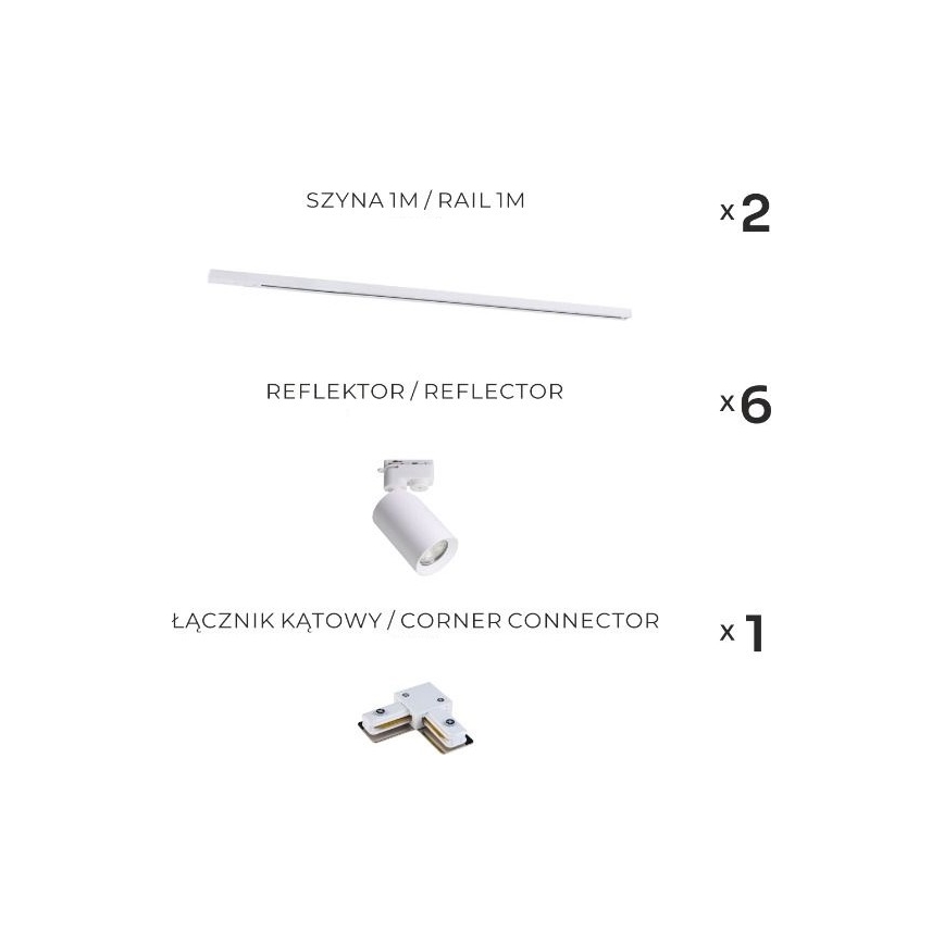Zuma Line - Spot sur rail 6xGU10/35W/230V blanc