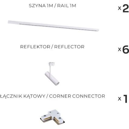 Zuma Line - Spot sur rail 6xGU10/35W/230V blanc