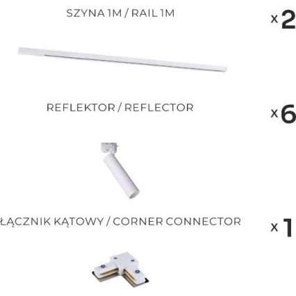 Zuma Line - Spot sur rail 6xGU10/35W/230V blanc