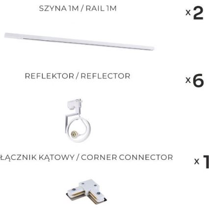 Zuma Line - Spot sur rail 6xGU10/15W/230V blanc
