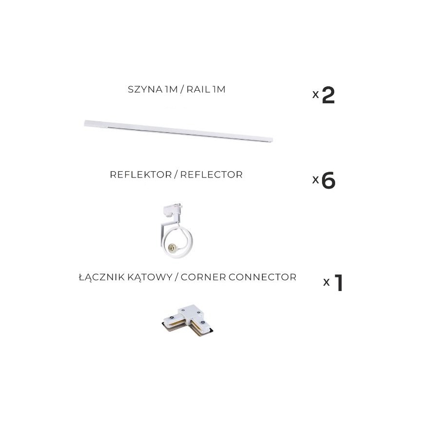 Zuma Line - Spot sur rail 6xGU10/15W/230V blanc
