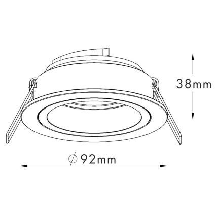 Zuma Line - Luminaire encastrable 1xGU10/50W/230V noir