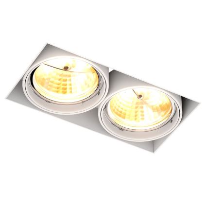 Zuma Line - Luminaire encastrable 2xGU10-AR111/15W/230V blanc