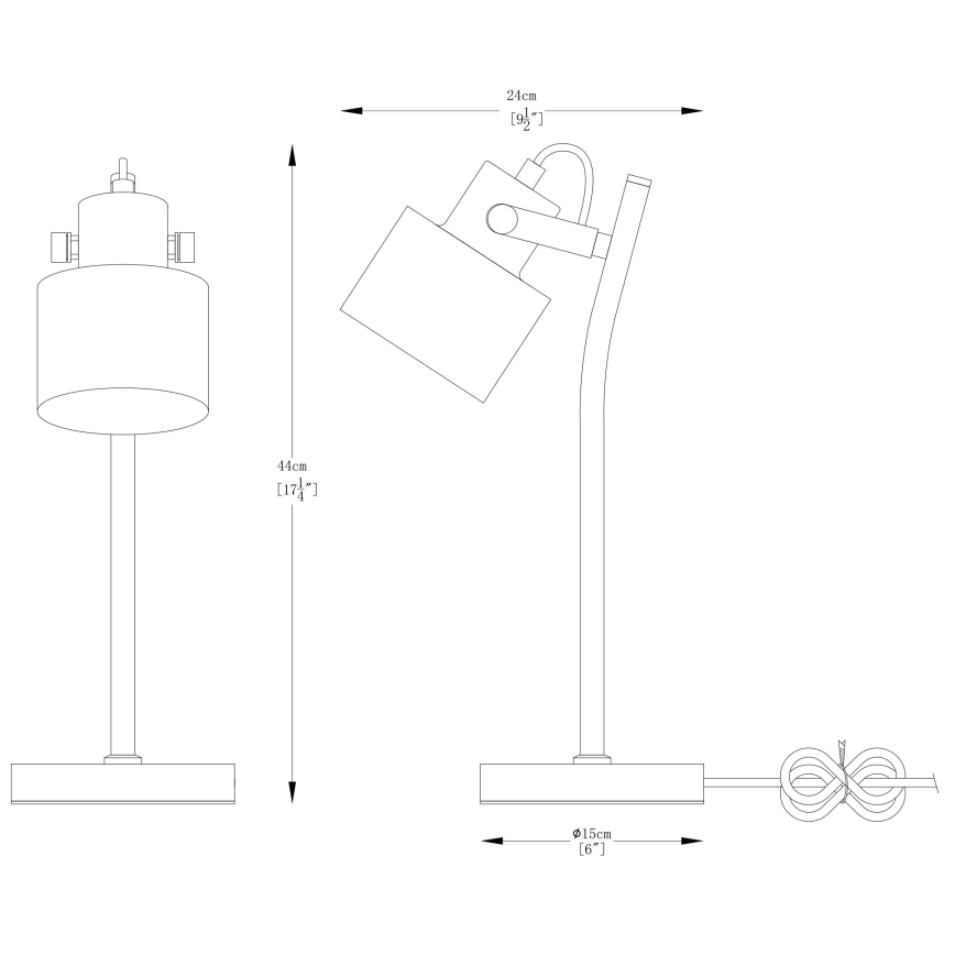 Zuma Line - Lampe de table 1xE27/40W/230V blanc