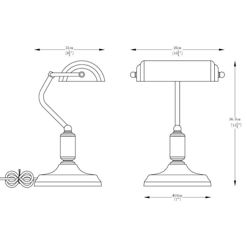 Zuma Line - Lampe de table 1xE27/40W/230V doré