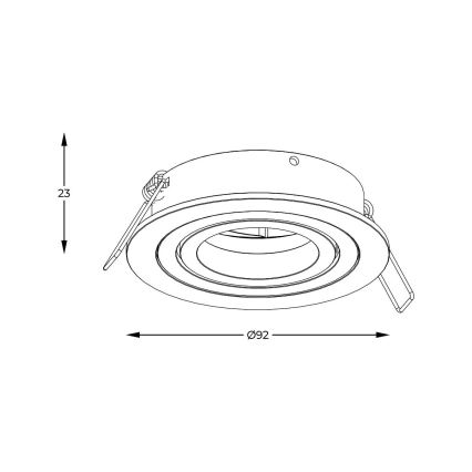 Zuma Line - Plafonnier encastré 1xGU10/50W/230V blanc
