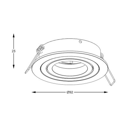 Zuma Line - Spot encastré 1xGU10/50W/230V noir
