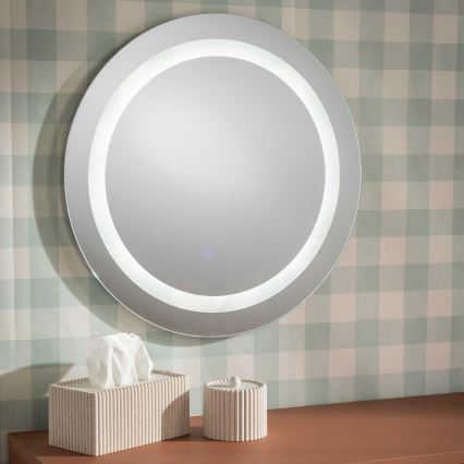 Zuma Line - Miroir mural LED pour salle de bains, éclairage LED intégré, 36W/230V, 3000/4000/6000K, Ø 60 cm, IP44