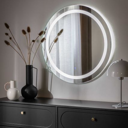 Zuma Line - Miroir mural LED pour salle de bains avec éclairage intégré 36W/230V 3000/4000/6000K Ø 80 cm IP44