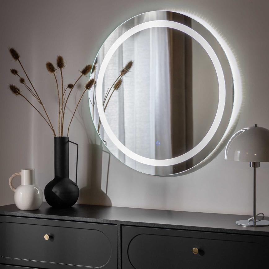 Zuma Line - Miroir mural LED pour salle de bains avec éclairage intégré 36W/230V 3000/4000/6000K Ø 80 cm IP44