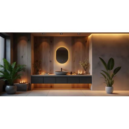Zuma Line - Miroir mural chauffant de salle de bain avec rétro-éclairage LED/24W/230V 3000/4000/6000K 70x50 cm IP44