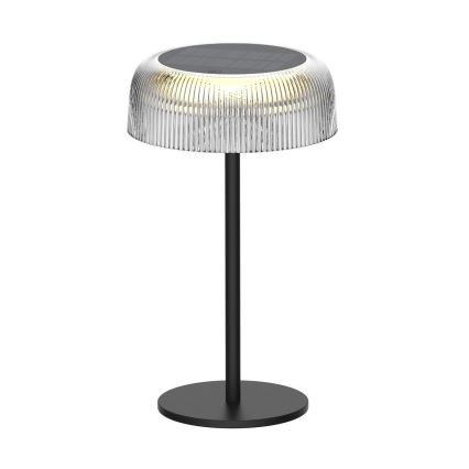 Zuma Line - Lampe de table solaire à intensité variable et rechargeable LED/2,5W/2000 mAh IP44 noir