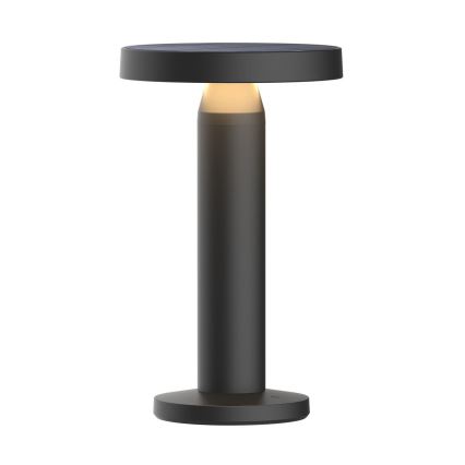 Zuma Line - Lampe de table solaire à intensité variable et rechargeable LED/2W/2000 mAh IP44 noir