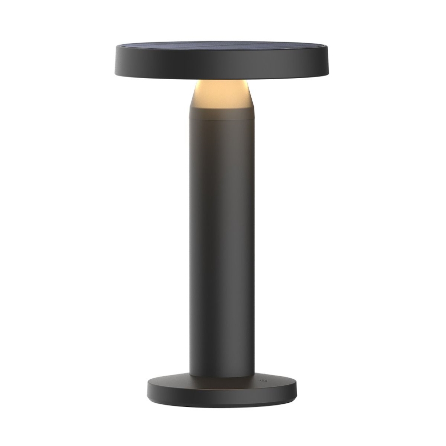 Zuma Line - Lampe de table solaire à intensité variable et rechargeable LED/2W/2000 mAh IP44 noir