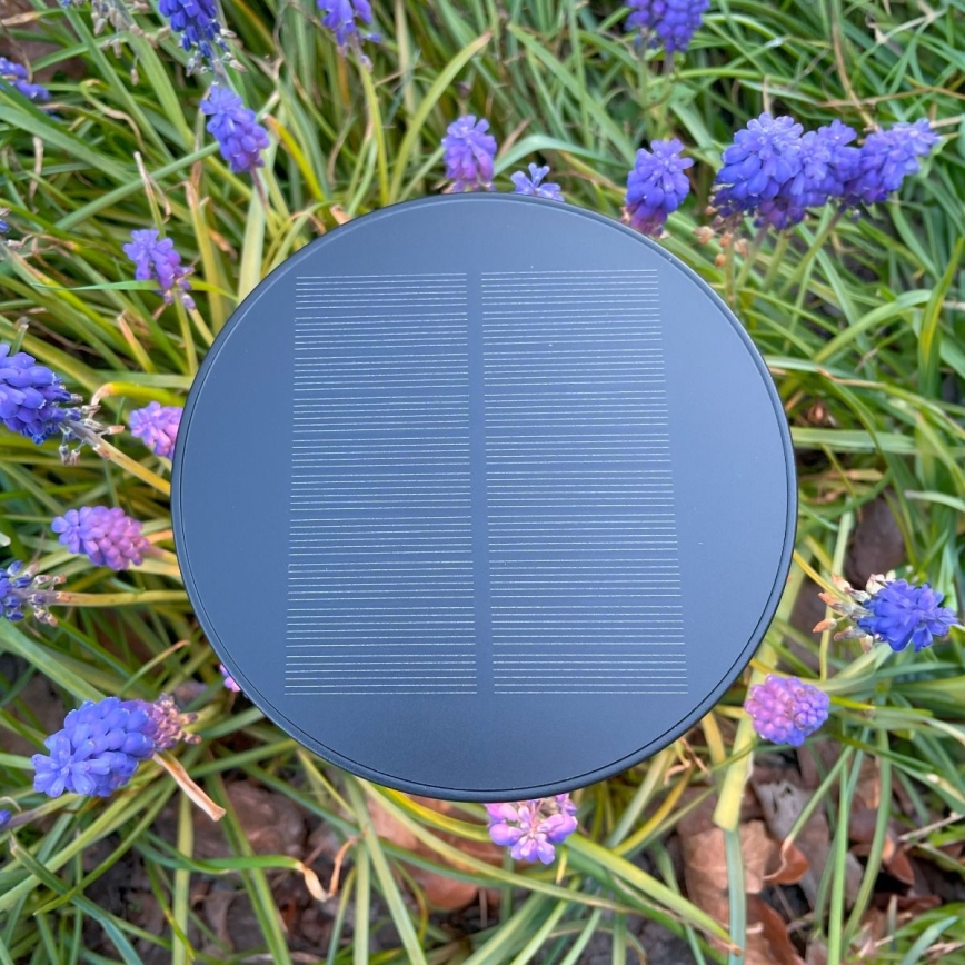Zuma Line - Lampe de table solaire à intensité variable et rechargeable LED/2W/2000 mAh IP44 noir
