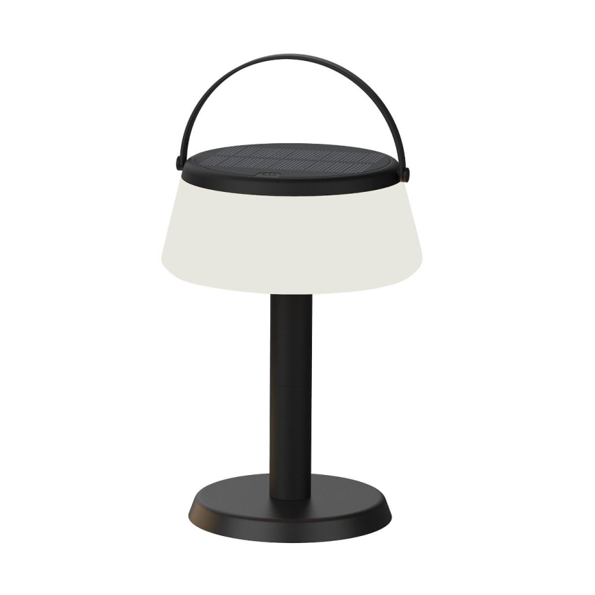 Zuma Line - Lampe de table solaire à intensité variable rechargeable LED/2,2W/2000 mAh IP44 noir