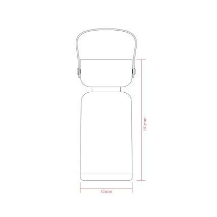 Zuma Line - Lampe de table à intensité variable et rechargeable LED/3W/1200 mAh 3000/4000/6500K IP44 marron